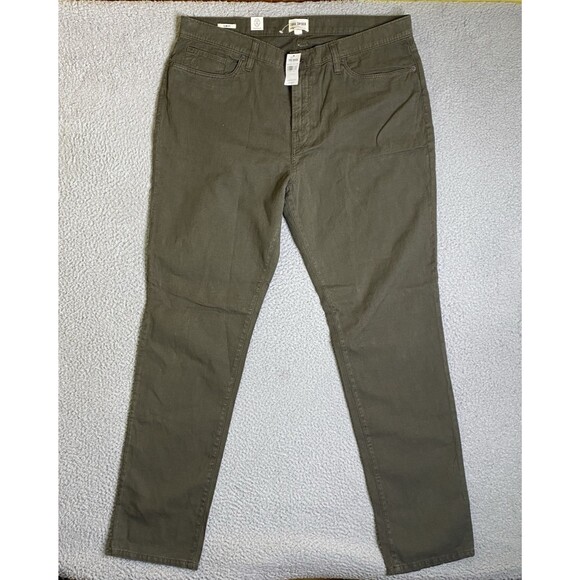 Todd Snyder Pants Men 36x34 (38x34 ) Green Slim 5 Pocket Denim Linen Blend NWT